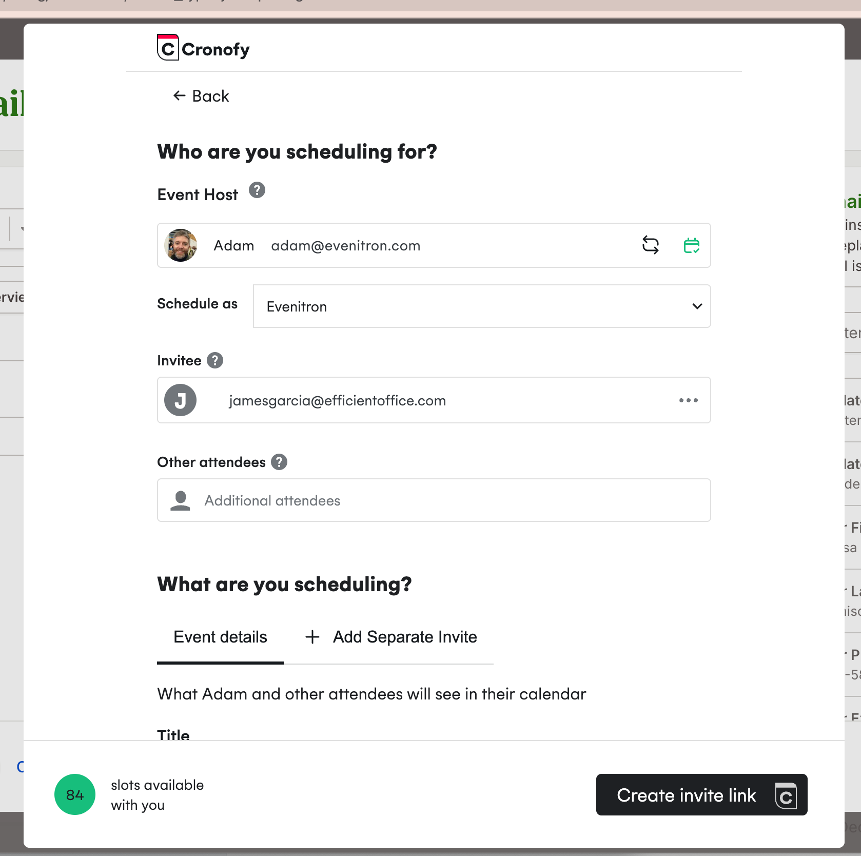 Embedded Scheduler opened in Application
