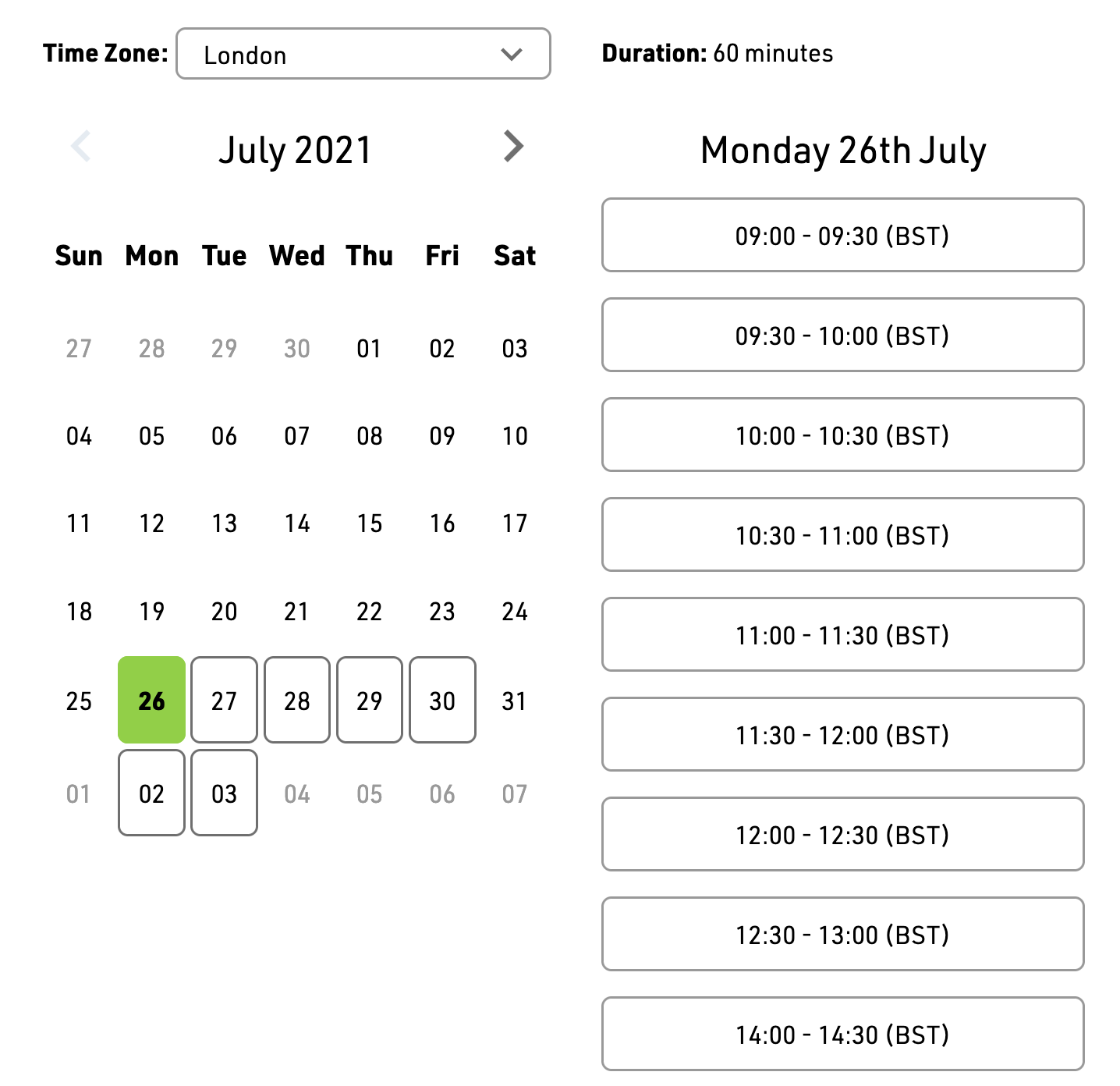 React date picker