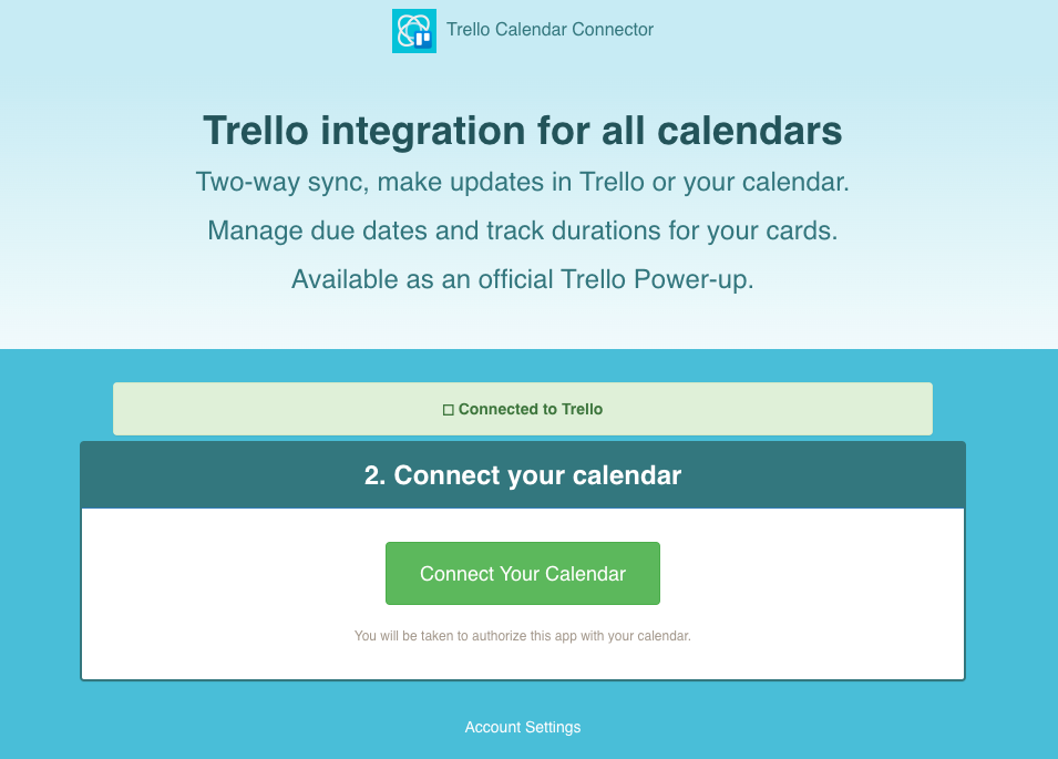 Connecting To The Trello Connector Trello Cronofy Docs